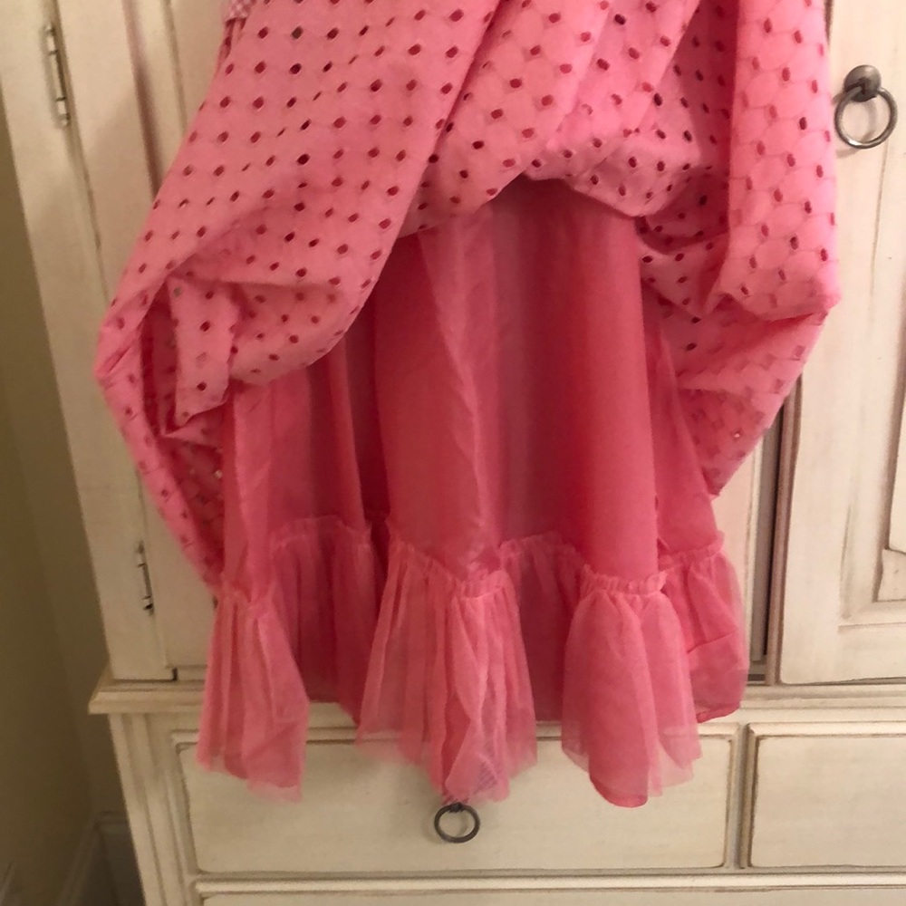 Sweet Heart Rose Pink Eyelet Dress Size 7 - Picture 5 of 8